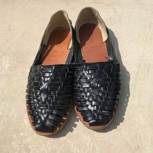 Toms Huarache Black Woven Shoes